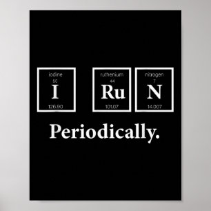 Póster Corro periódicamente ciencia Nerd Teacher Runner C
