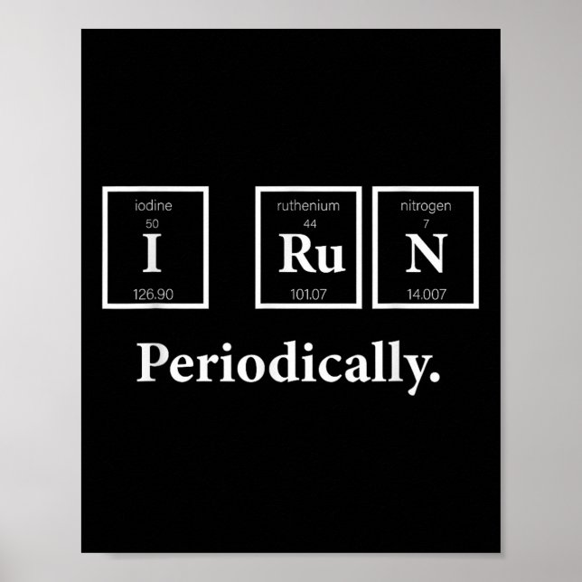 Póster Corro periódicamente ciencia Nerd Teacher Runner C (Frente)
