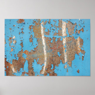 Póster Corroded-metalizado1617 BLUE RUST TEXTURES METALS
