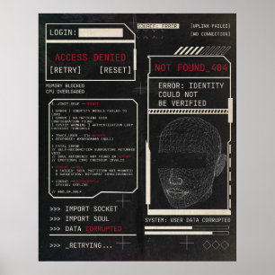 Póster Corrupto - Diseño de calzado tecnológico-brutal