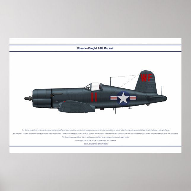 Póster Corsair USA VMF-513 (Frente)