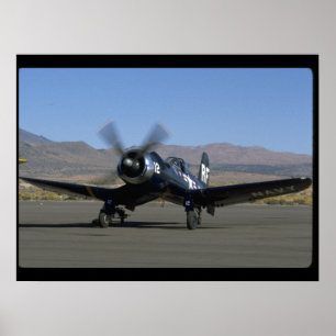 Póster Corsario de Vought F4U, aviones izquierdos de