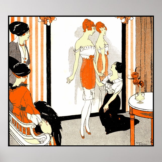 Póster Corsés Les Corsets Le Furet París (Frente)