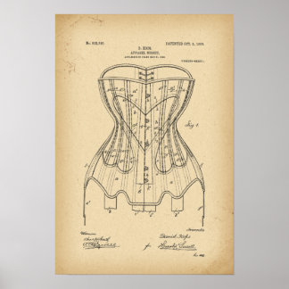 Póster Corset de Patentes de 1906