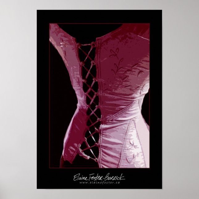 Póster Corset rosado - Imprimir (Frente)