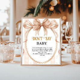 Póster Corta cortada caída arco no digas bebé signo de du