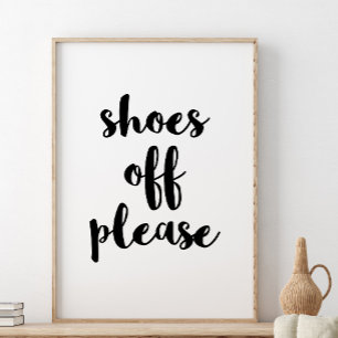 Póster Corta los zapatos de impresión, Por Favor, Quita L