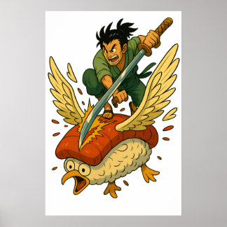 Póster Cortadora de sushi
