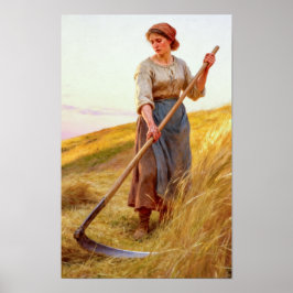 Póster Cortando heno 