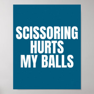 Póster Cortar con tijeras duele mi chiste de adulto desqu