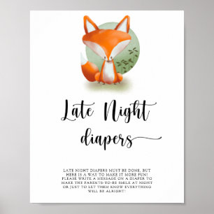 Póster Cortar Fox \ Juego de pañales nocturnos
