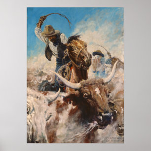 Póster Cortar por Newell Convers Wyeth