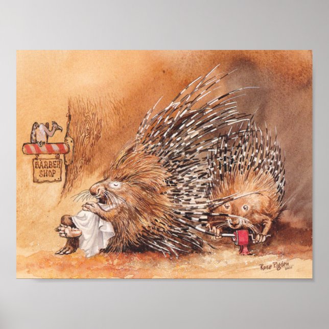 Póster corte de pelo inusual (Frente)