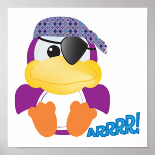 Póster Corte Goofkins púrpura pato