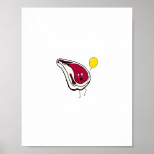 Póster Cortes atrevidos. Chuletas de cerdo, tema carne