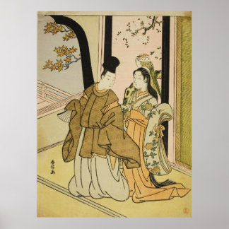 Póster Cortesano y dama