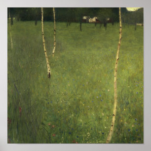 Póster Cortijo con los árboles de abedul, 1900