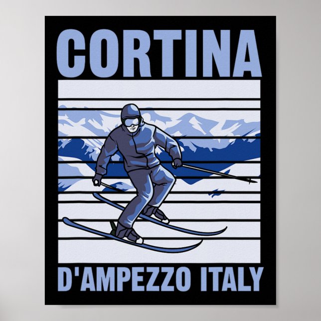 Póster Cortina D'ampezzo Italia Esquí (Frente)