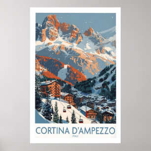 Póster Cortina dampezzo Print Italia 1