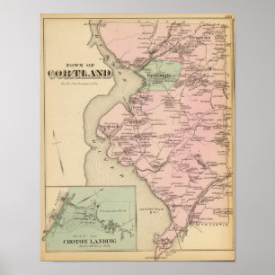 Póster Cortland, aterrizaje del Croton, Nueva York