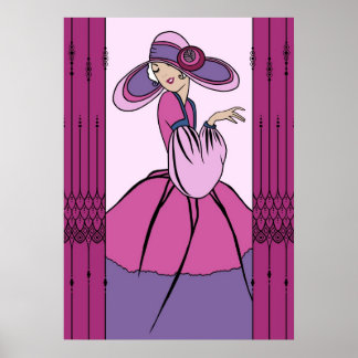 Póster CORTNEY, ART DECO: Pluma parisina