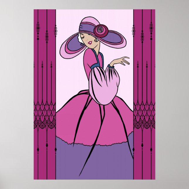 Póster CORTNEY, ART DECO: Pluma parisina (Frente)