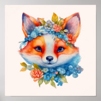 Corto Naranja Fox con corona floral