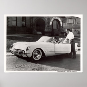Póster Corvette 1953