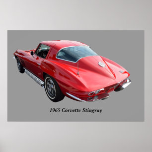 Póster Corvette clásico Coupe