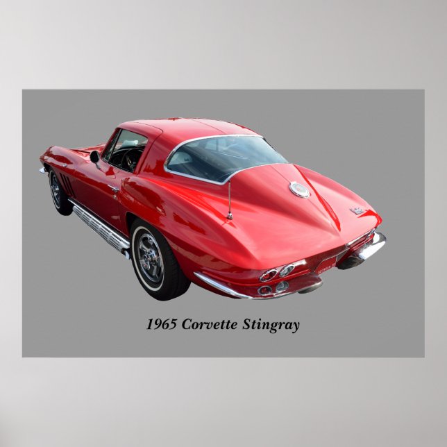 Póster Corvette clásico Coupe (Frente)