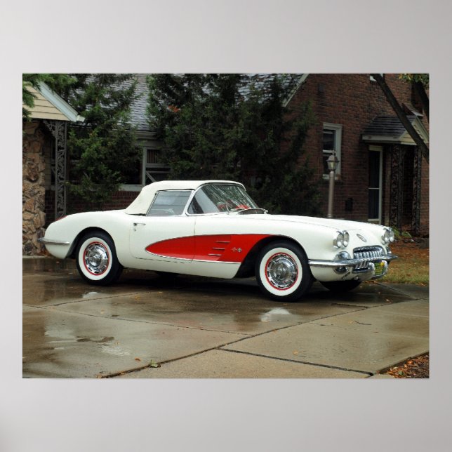 Póster Corvette convertible (Frente)