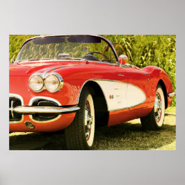 Póster Corvette de Chevrolet c1-1958