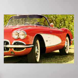 Póster Corvette de Chevrolet c1-1958