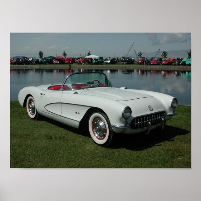 Póster Corvette de Chevrolet de 1957 (Frente)