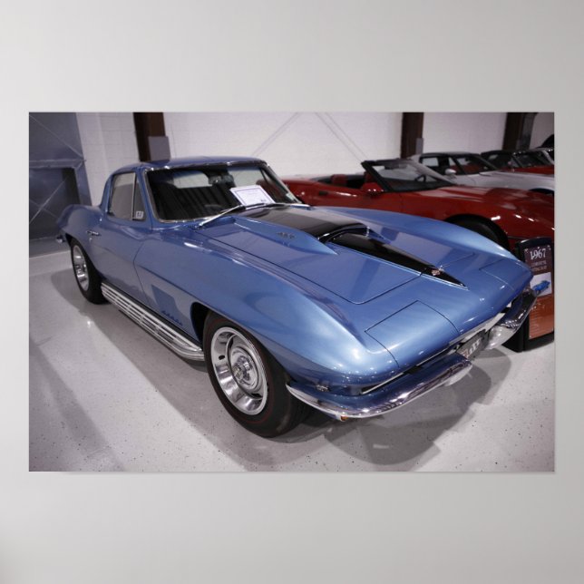 Póster Corvette de Chevrolet de 1967 Stingray (Frente)