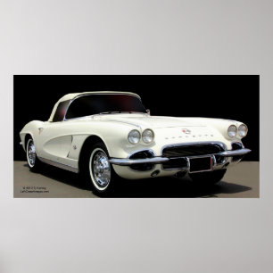 PÓSTER CORVETTE: EL COCHE DE DEPORTES DEL AMERICANO