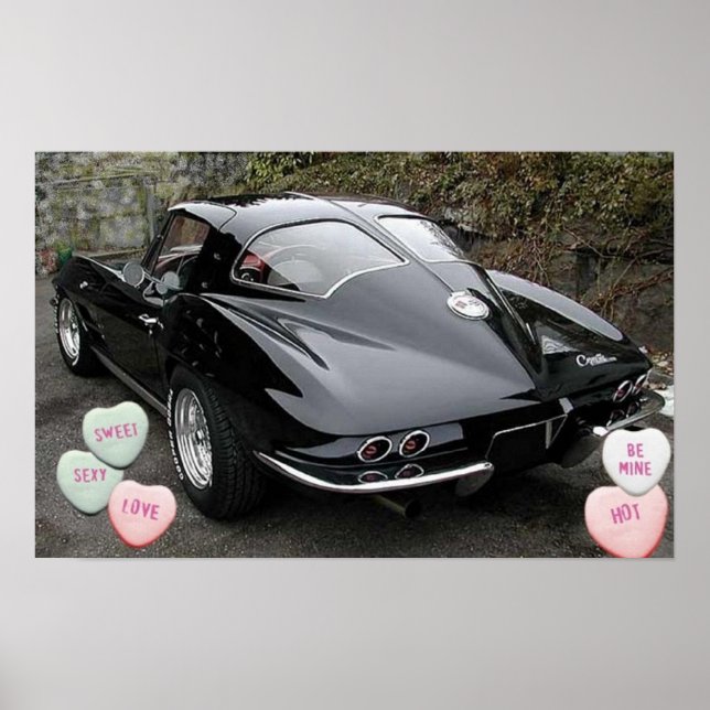 Póster Corvette el día de San Valentín (Frente)
