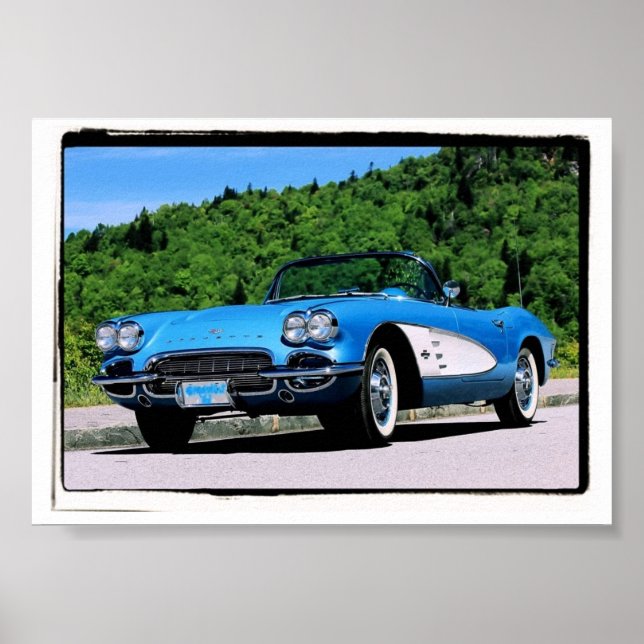 Póster Corvette en 1961 (Frente)