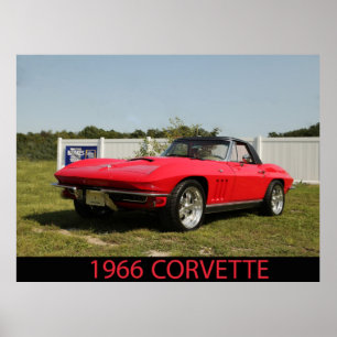 Póster Corvette en 1966