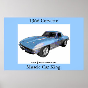 Póster Corvette en 1966