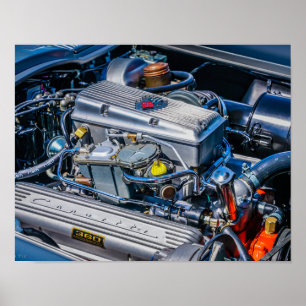 Póster Corvette Fuel Injected Engine