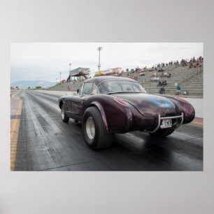 Póster Corvette gasser de 1958