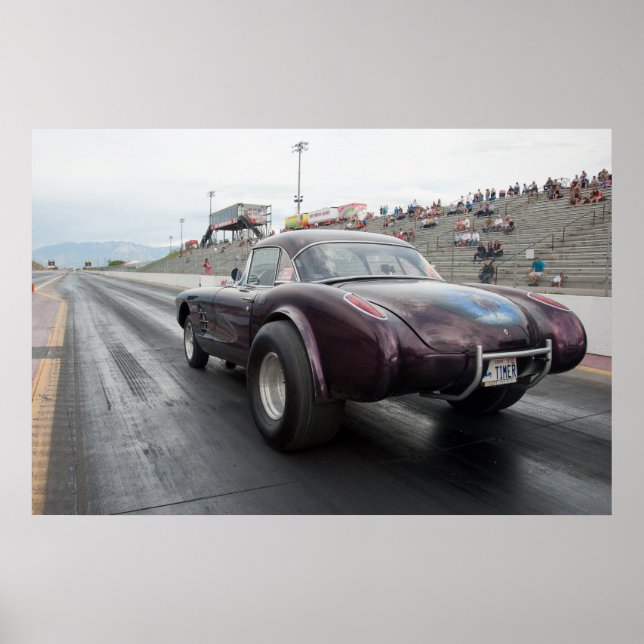 Póster Corvette gasser de 1958 (Frente)