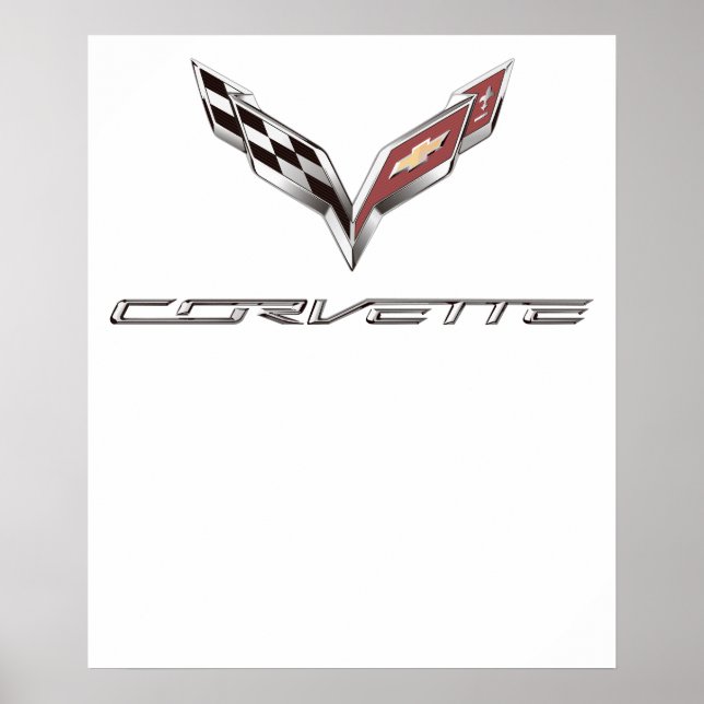 Póster corvette logo (Frente)