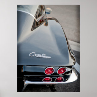 Póster Corvette negro Sting Ray 1963