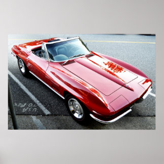 Póster Corvette rojo