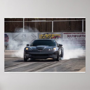 Póster Corvette ZR1 Burnout