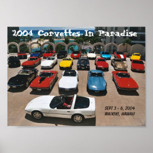 Póster Corvettes de CCOH en el paraíso 2004