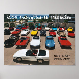 Póster Corvettes Del CCOH En El Paraíso 2004