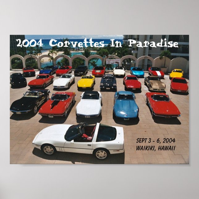 Póster Corvettes Del CCOH En El Paraíso 2004 (Frente)